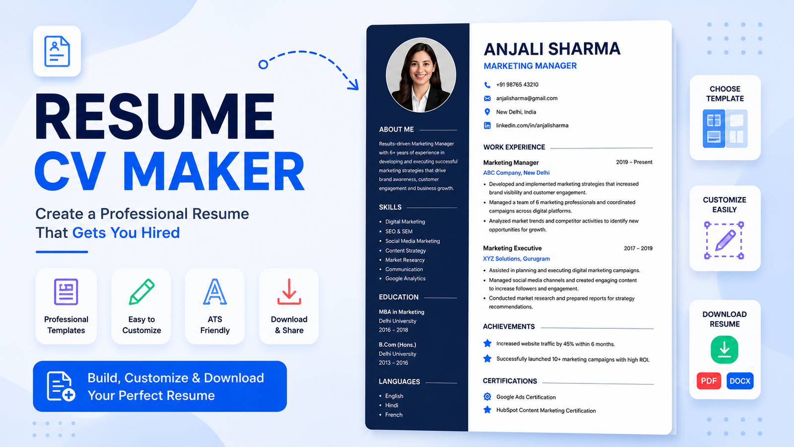 Resume Maker 2026 – Best Free Online Tool 2026 for Professional CV Maker